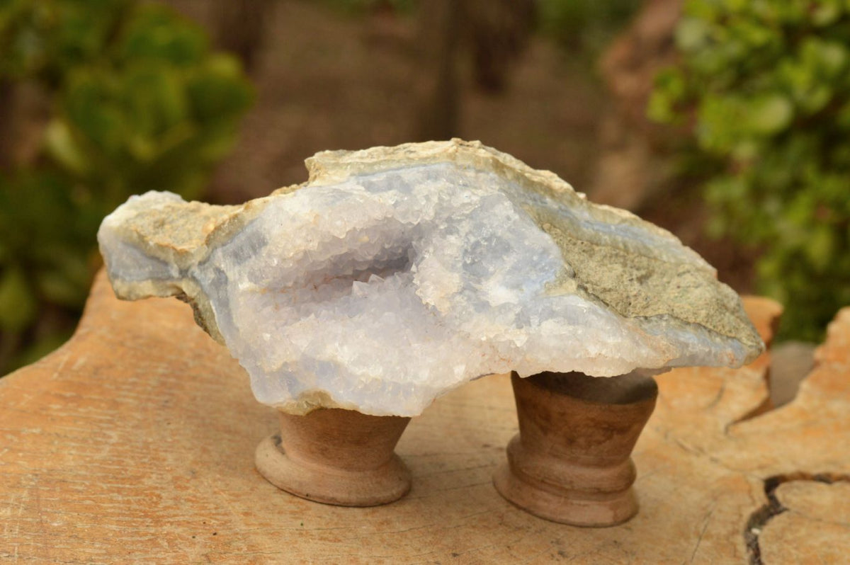 Natural Large Blue Lace Agate Geode Specimens  x 3 From Nsanje, Malawi - TopRock