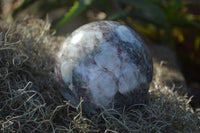 Polished Rubellite Pink Tourmaline Matrix Sphere x 1 From Madagascar - Toprock Gemstones and Minerals 