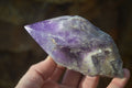 Polished Chevron Amethyst Points x 6 From Zambia - Toprock Gemstones and Minerals 