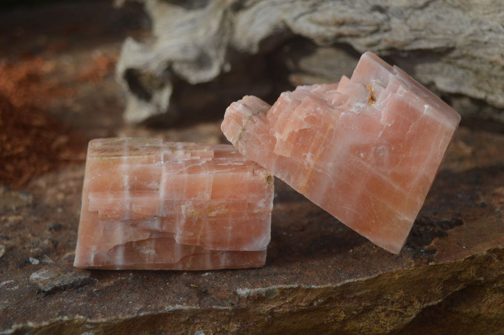 Natural New Sunset Orange Calcite Specimens  x 12 From Spitzkop, Namibia - Toprock Gemstones and Minerals 