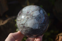 Polished Rubellite Pink Tourmaline Matrix Sphere x 1 From Madagascar - Toprock Gemstones and Minerals 