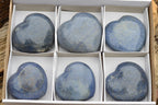 Polished Blue Lazulite Hearts x 6 From Madagascar - TopRock