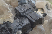 Natural Schorl Black Tourmaline Specimens x 2 From Erongo Mountains, Namibia - TopRock