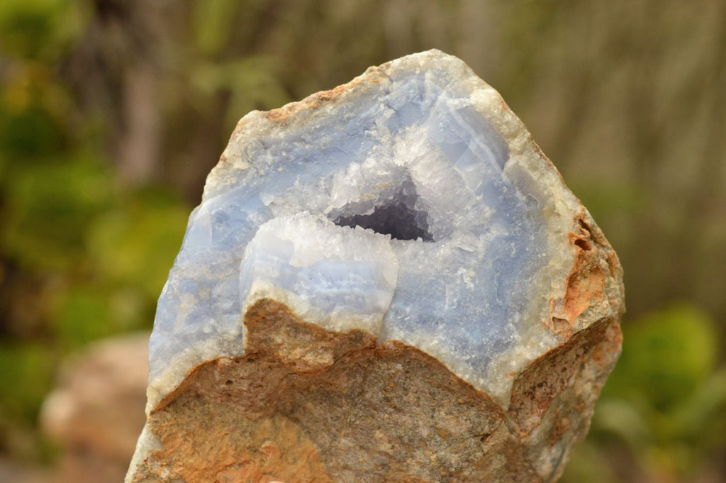 Natural Large Blue Lace Agate Geode Specimens  x 3 From Nsanje, Malawi - TopRock
