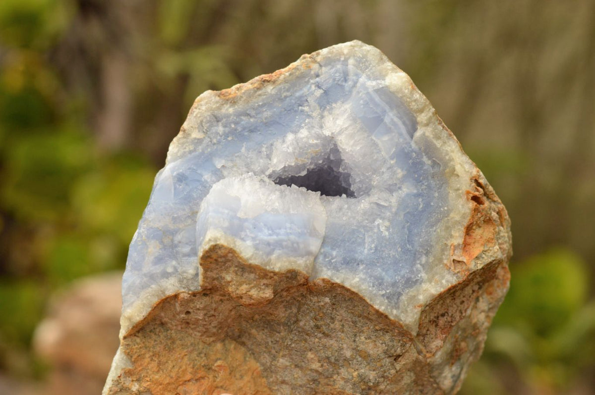 Natural Large Blue Lace Agate Geode Specimens  x 3 From Nsanje, Malawi - TopRock