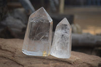 Polished  Clear Quartz Crystal Points  x 12 From Madagascar - Toprock Gemstones and Minerals 