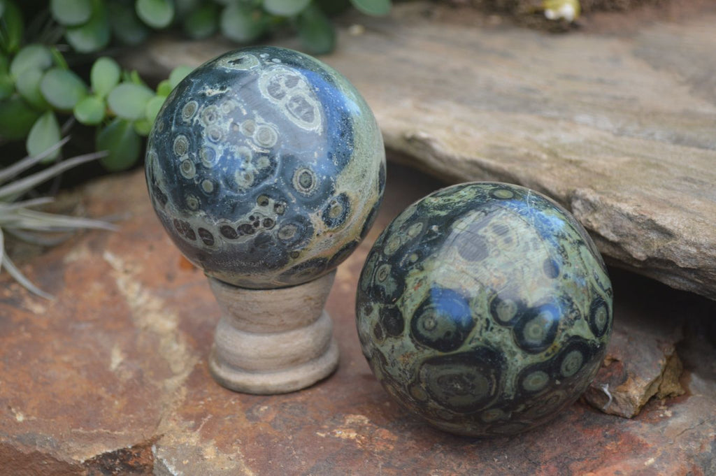 Polished Stromatolite / Kambamba Jasper Spheres  x 4 From Madagascar - Toprock Gemstones and Minerals 