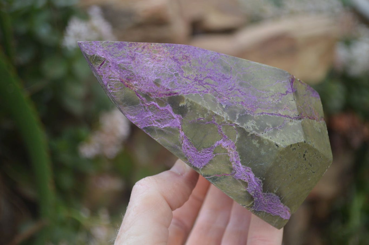 Polished Stichtite & Serpentine Points x 2 From Barberton, South Africa - Toprock Gemstones and Minerals 