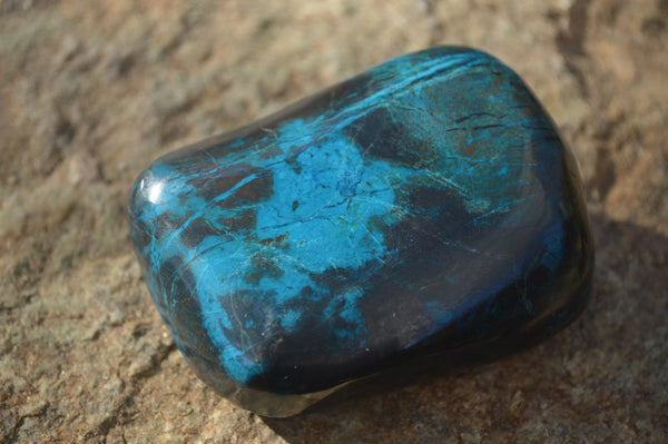 Polished Blue Shattuckite Free Forms  x 6 From Kaokoveld, Namibia - Toprock Gemstones and Minerals 
