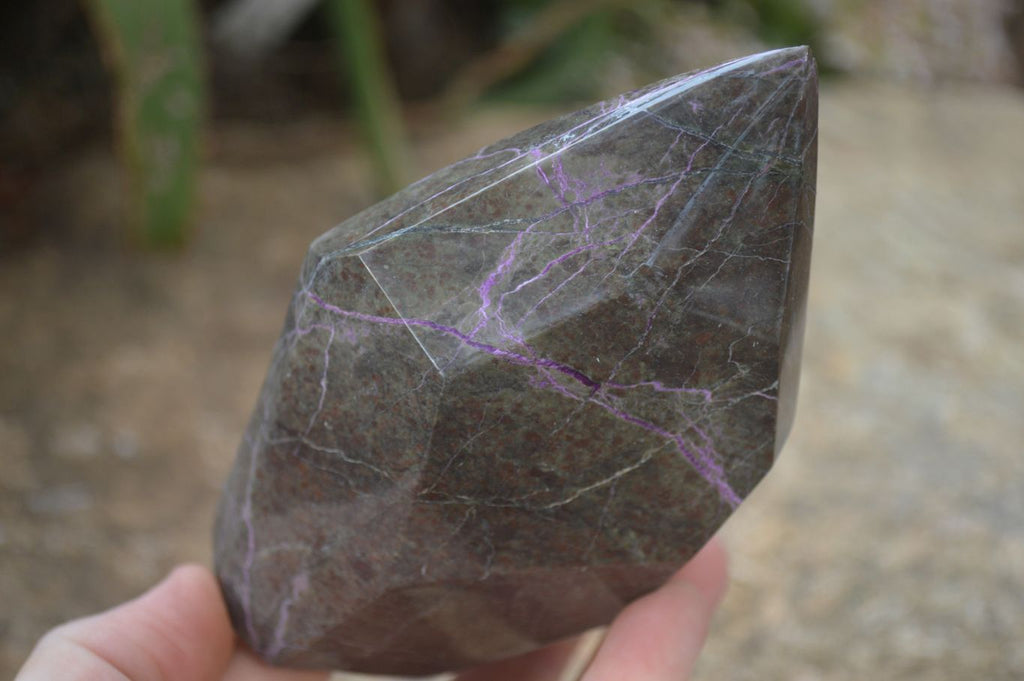 Polished Stichtite & Serpentine Points x 2 From Barberton, South Africa - Toprock Gemstones and Minerals 