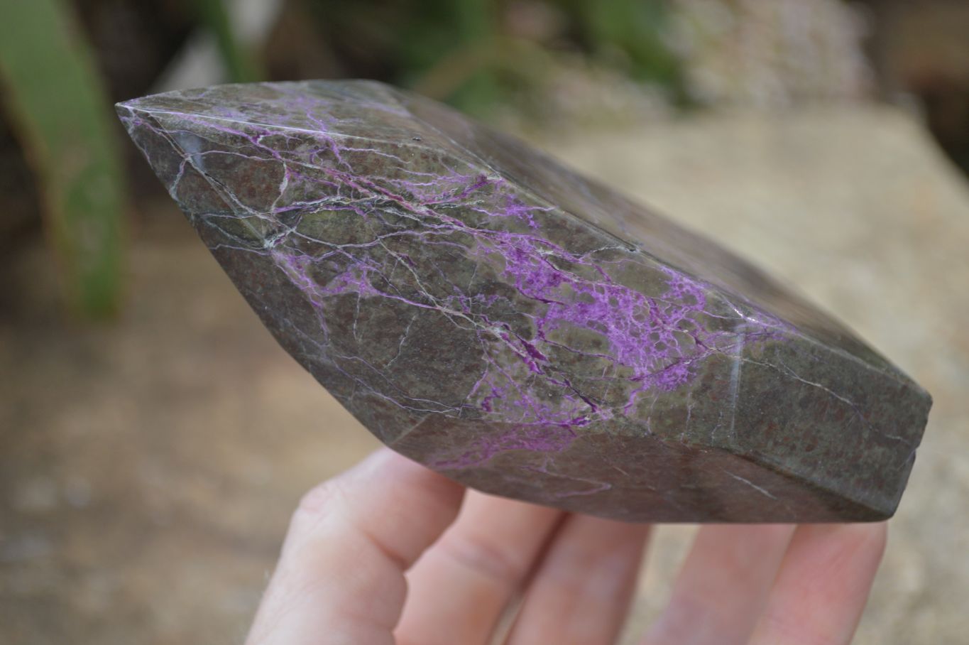 Polished Stichtite & Serpentine Points x 2 From Barberton, South Africa - Toprock Gemstones and Minerals 