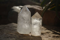Polished Clear Quartz Points x 6 From Southern Africa - Toprock Gemstones and Minerals 