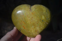 Polished Green Opal Gemstone Hearts  x 6 From Antsirabe, Madagascar - Toprock Gemstones and Minerals 
