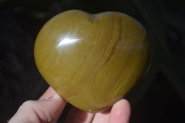 Polished Green Opal Gemstone Hearts  x 6 From Antsirabe, Madagascar - Toprock Gemstones and Minerals 
