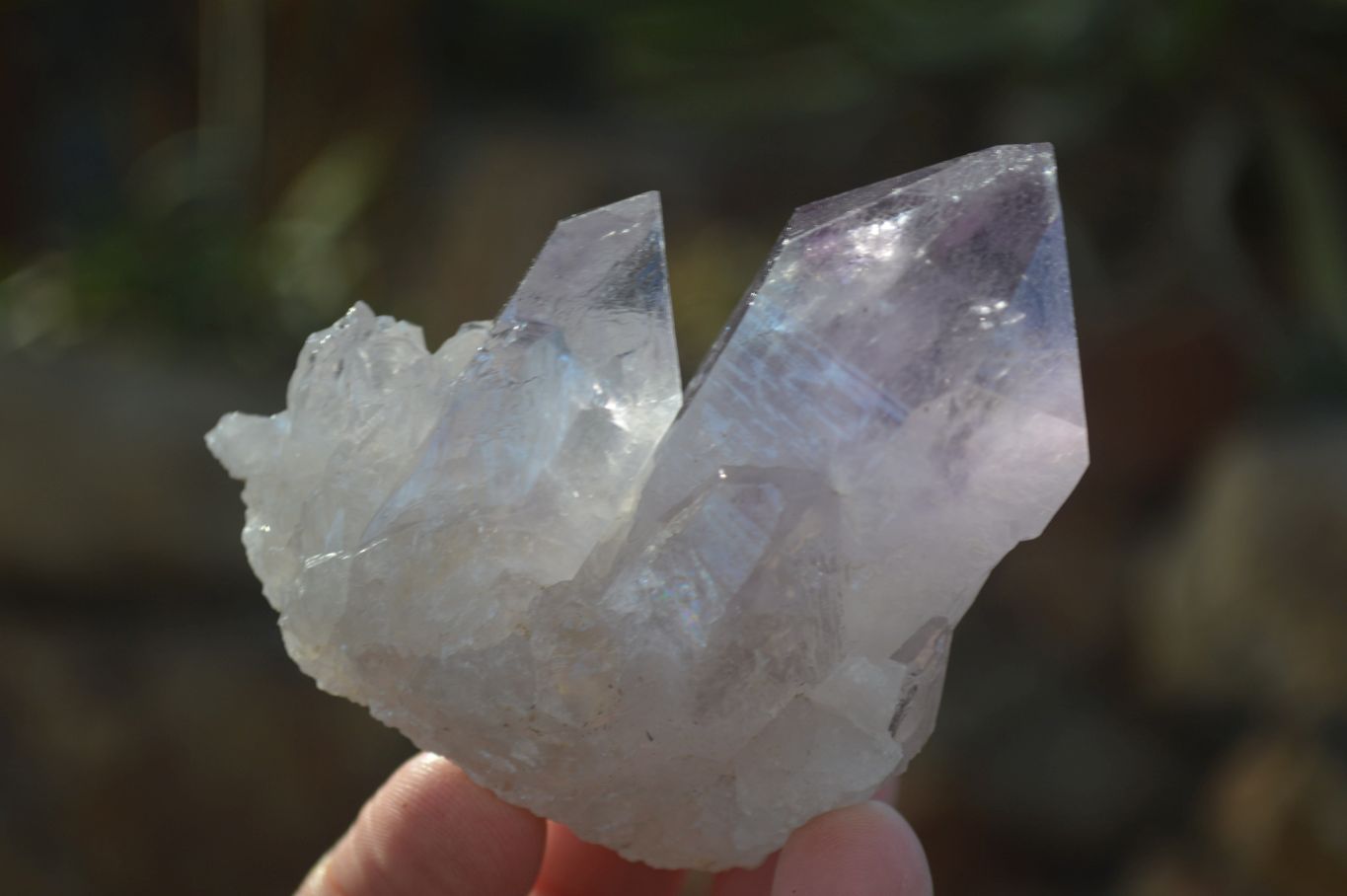 Natural Single Jacaranda Amethyst Crystals x 12 From Mumbwe, Zambia - Toprock Gemstones and Minerals 