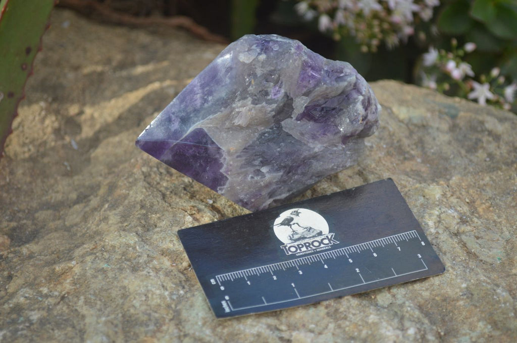 Polished Chevron Amethyst Points x 6 From Zambia - Toprock Gemstones and Minerals 