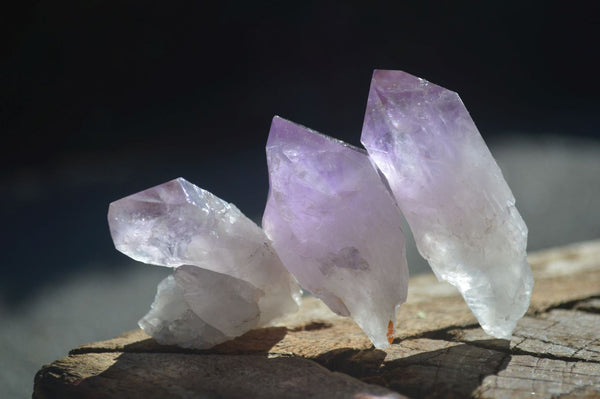 Natural Small Single Jacaranda Amethyst Crystals  x 35 From Mumbwa, Zambia - Toprock Gemstones and Minerals 