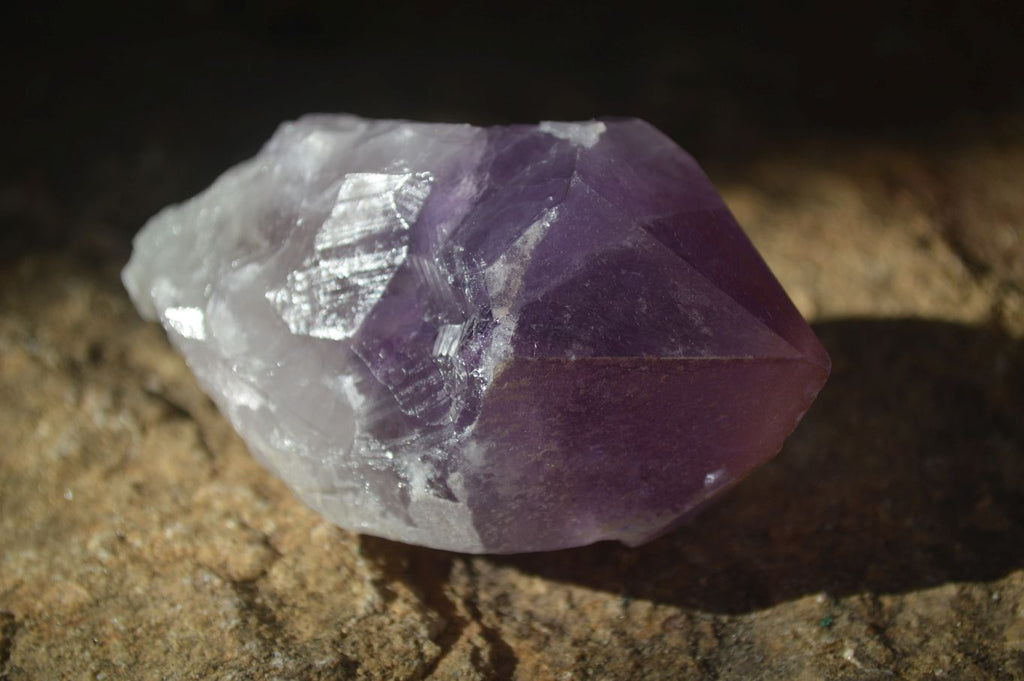 Natural Single Jacaranda Amethyst Crystals x 12 From Mumbwe, Zambia - Toprock Gemstones and Minerals 