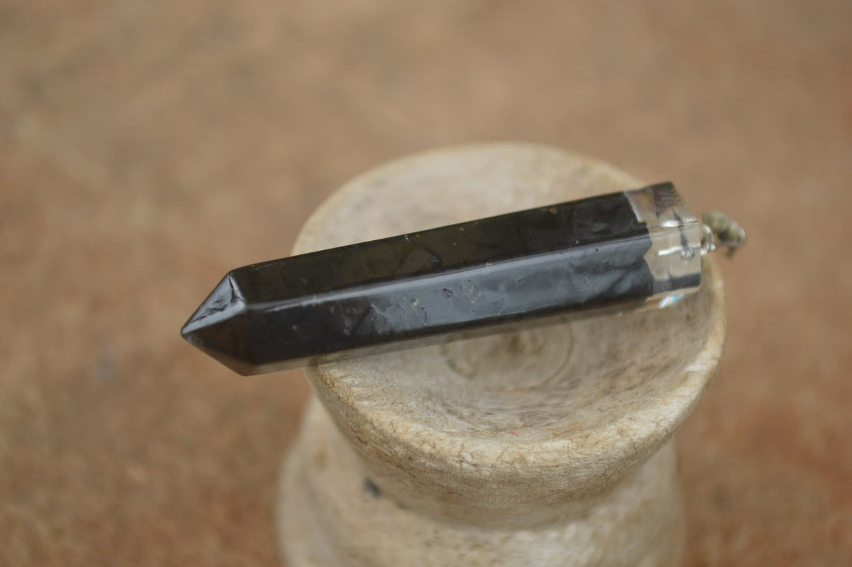 Polished Packaged Hand Crafted Resin Pendant with Shungite Chips - sold per piece - From Bulwer, South Africa - TopRock