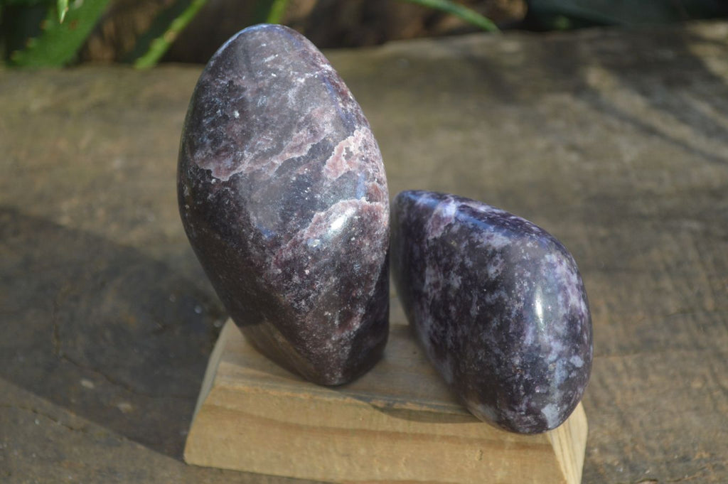 Polished Purple Lepidolite Free Forms  x 6 From Zimbabwe - Toprock Gemstones and Minerals 