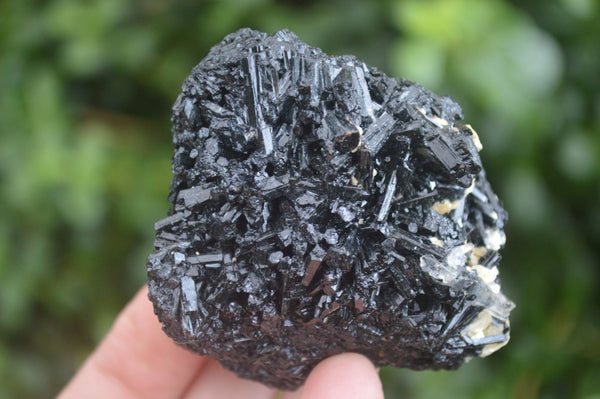 Natural Schorl Black Tourmaline Specimens With Hyalite On Some  x 6 From Erongo, Namibia - Toprock Gemstones and Minerals 