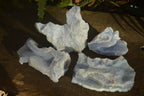 Natural Etched Blue Chalcedony Specimens  x 4 From Nsanje, Malawi - Toprock Gemstones and Minerals 
