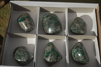 Polished Emerald In Matrix Standing Free Forms x 6 From Sandawana, Zimbabwe - TopRock