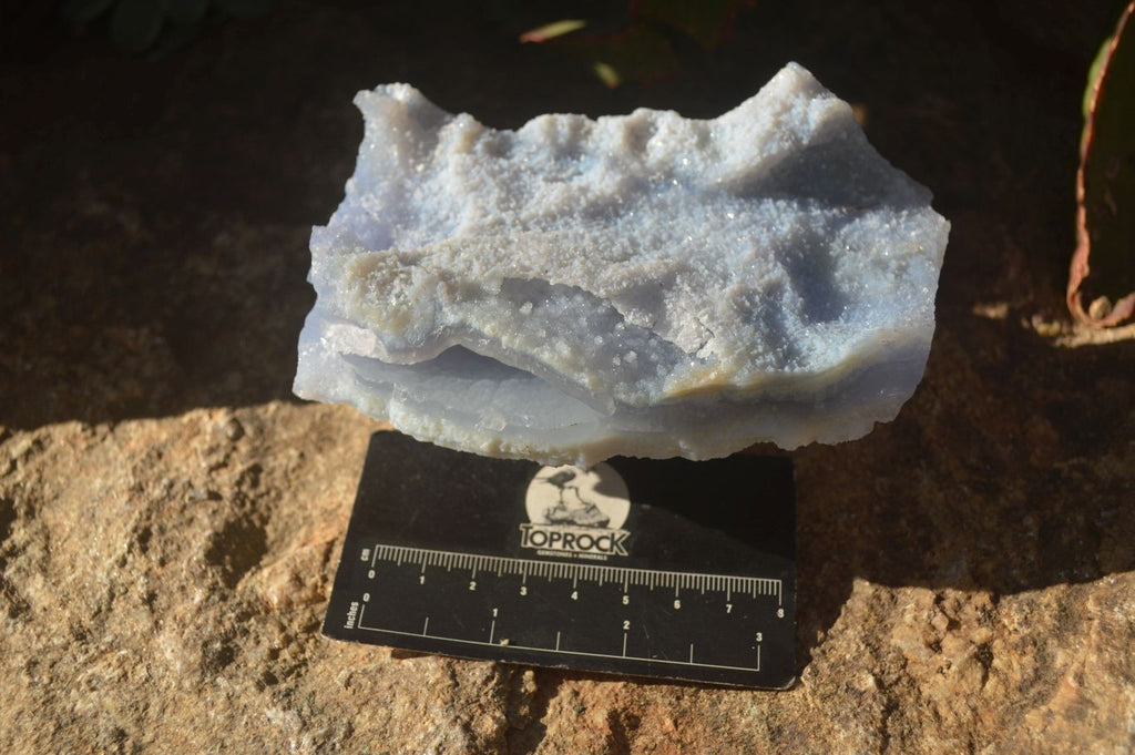 Natural Etched Blue Chalcedony Specimens  x 4 From Nsanje, Malawi - Toprock Gemstones and Minerals 