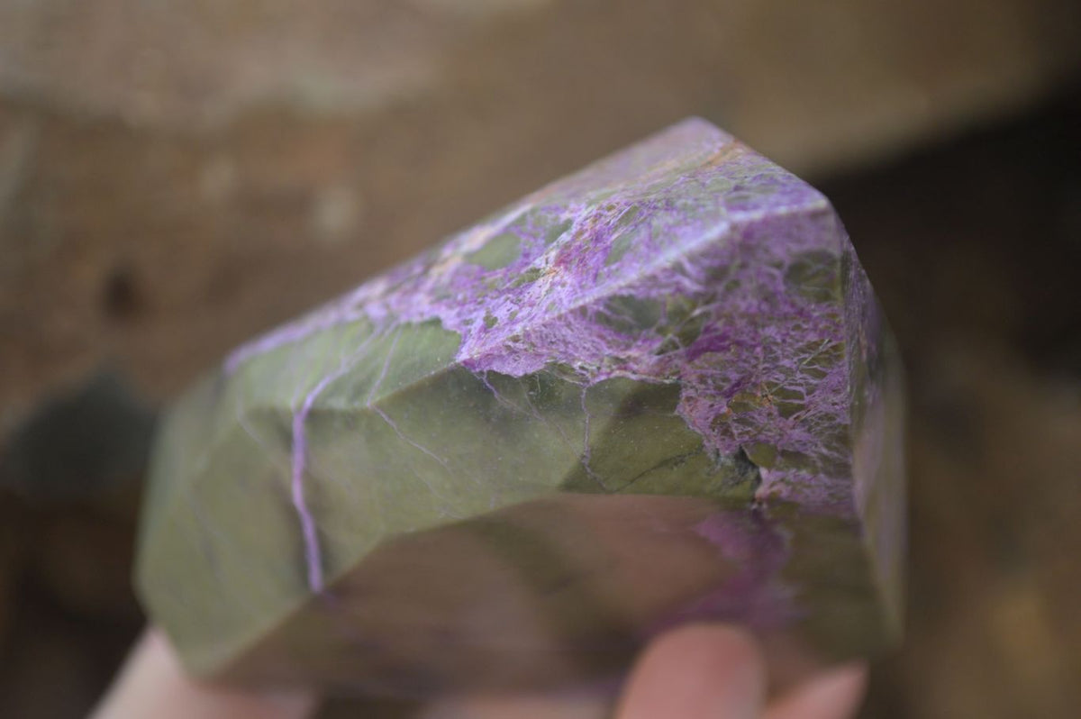 Polished Stichtite & Serpentine Points x 2 From Barberton, South Africa - Toprock Gemstones and Minerals 