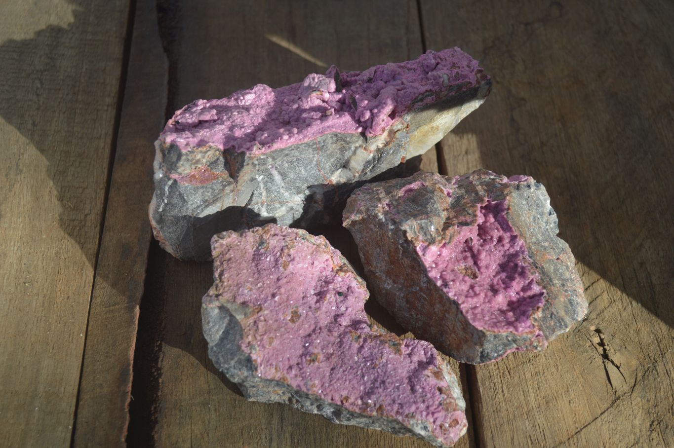 Natural Pink Salrose Cobaltion Dolomite Specimens  x 3 From Kakanda, Congo - Toprock Gemstones and Minerals 