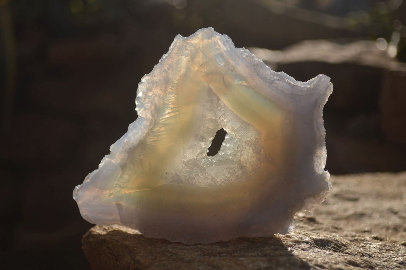 Natural Etched Blue Chalcedony Specimens  x 4 From Nsanje, Malawi - Toprock Gemstones and Minerals 