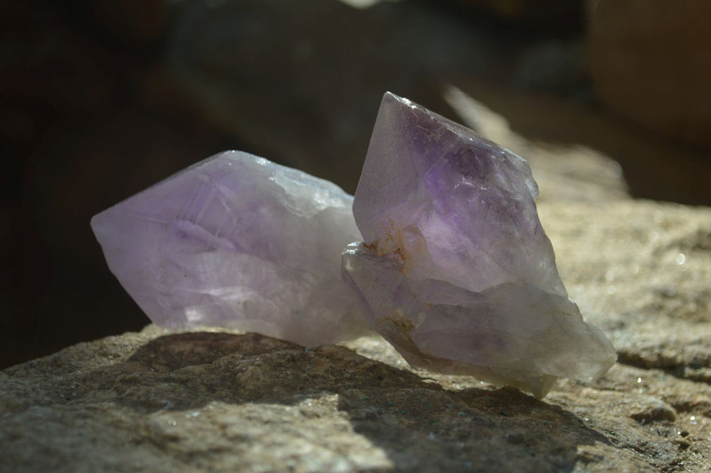 Natural Jacaranda Amethyst Crystals x 12 From Mumbwa, Zambia - Toprock Gemstones and Minerals 
