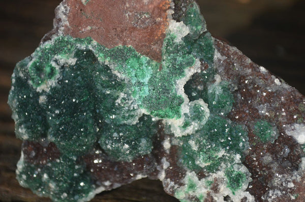 Natural Drusy Dolomite Crystals With Malachite & Chrysocolla  x 2 From Likasi, Congo
