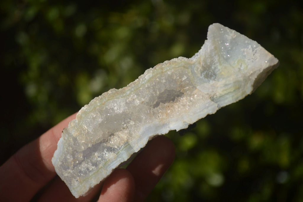 Natural Etched Blue Chalcedony Specimens  x 12 From Nsanje, Malawi - Toprock Gemstones and Minerals 