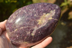 Polished Purple Lepidolite With Pink Tourmaline Standing Free Forms x 2 From Madagascar - TopRock