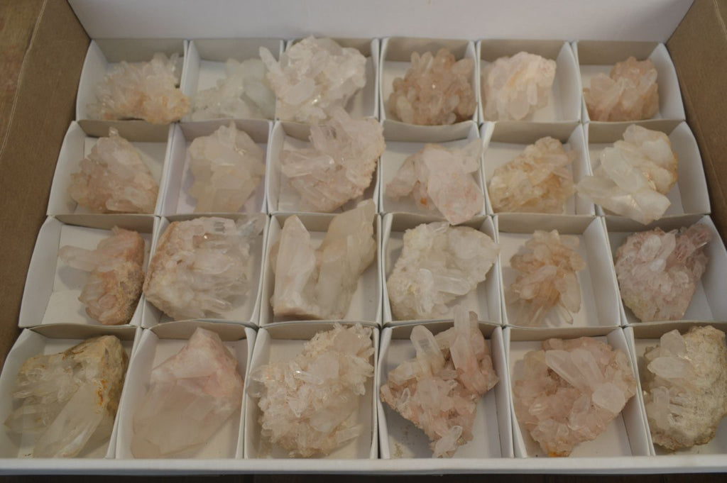 Natural Small Clear Quartz Clusters  x 24 From Madagascar - Toprock Gemstones and Minerals 