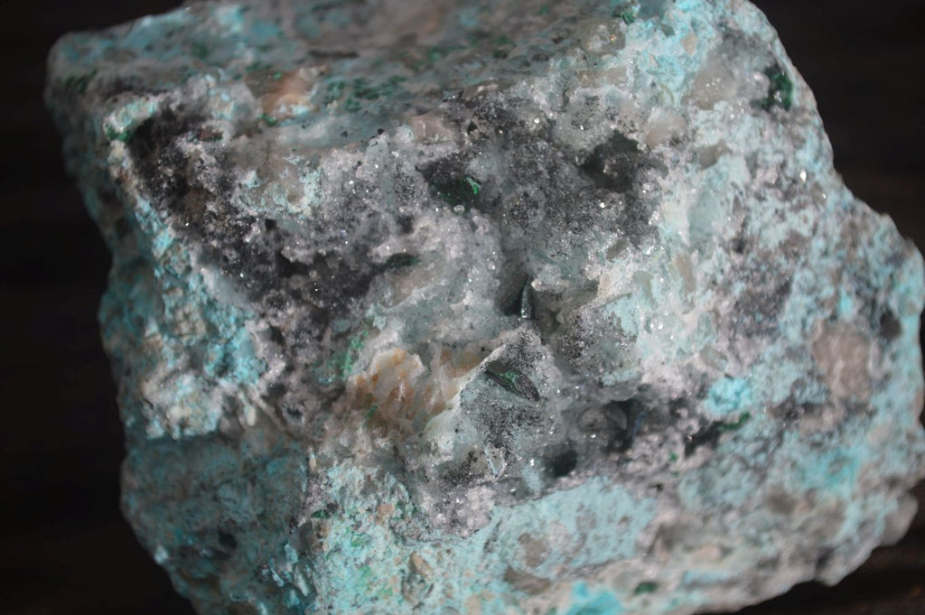 Natural Drusy Coated Chrysocolla & Malachite Dolomite Specimens x 7 From Congo - Toprock Gemstones and Minerals 