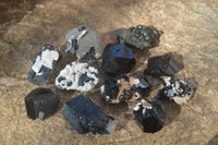 Natural Schorl Black Tourmaline Specimens x 12 From Erongo, Namibia
