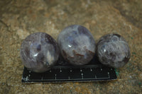 Polished Smokey Dream Amethyst Palm Stones  x 12 From Madagascar - Toprock Gemstones and Minerals 