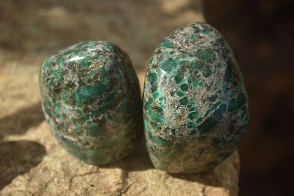 Polished Emerald In Matrix Standing Free Forms x 6 From Sandawana, Zimbabwe - TopRock