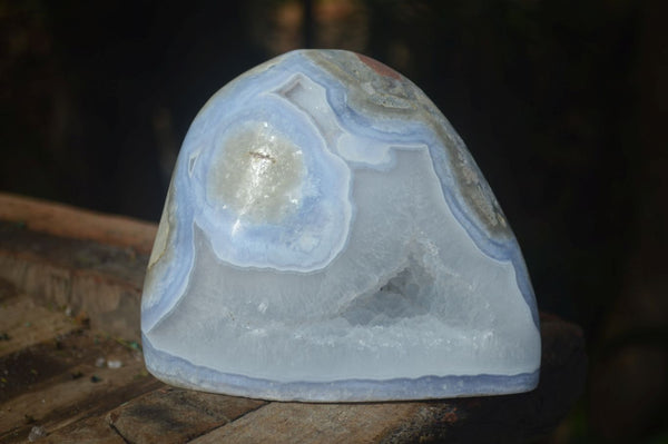 Polished Blue Lace Agate Standing Free Form  x 1 From Nsanje, Malawi - Toprock Gemstones and Minerals 