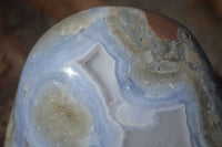 Polished Blue Lace Agate Standing Free Form  x 1 From Nsanje, Malawi - Toprock Gemstones and Minerals 