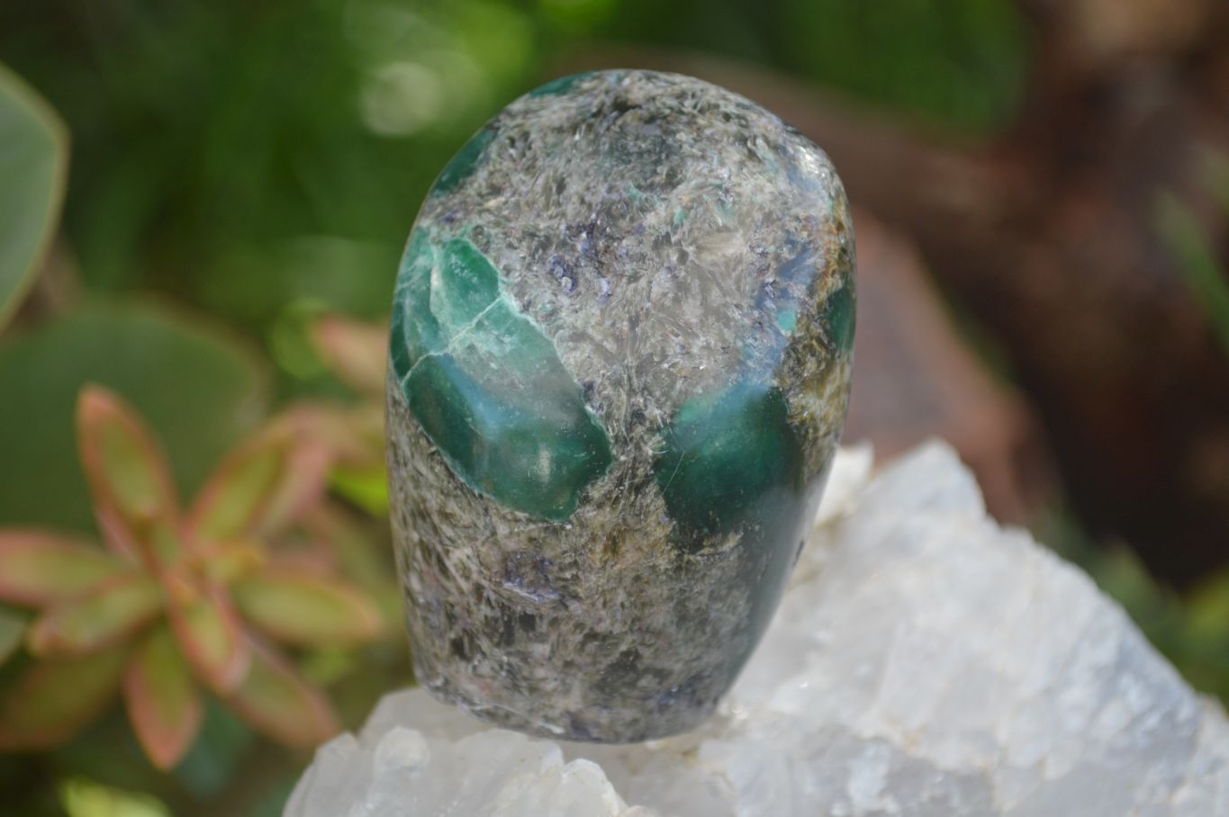 Polished Emerald In Matrix Standing Free Forms x 6 From Sandawana, Zimbabwe - TopRock