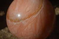 Polished Large Orange Twist Calcite Sphere x 1 From Maevantanana, Madagascar - Toprock Gemstones and Minerals 