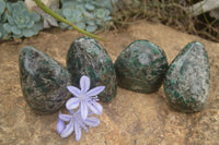 Polished Emerald In Matrix Standing Free Forms x 4 From Sandawana, Zimbabwe - TopRock