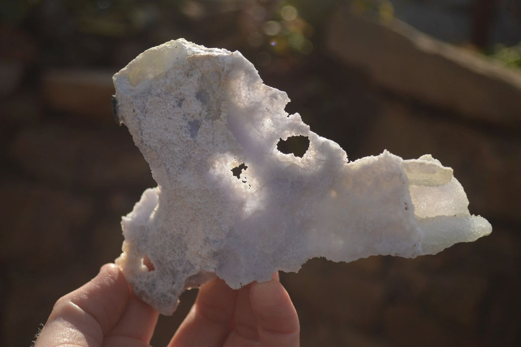 Natural Etched Blue Chalcedony Specimens  x 4 From Nsanje, Malawi - Toprock Gemstones and Minerals 
