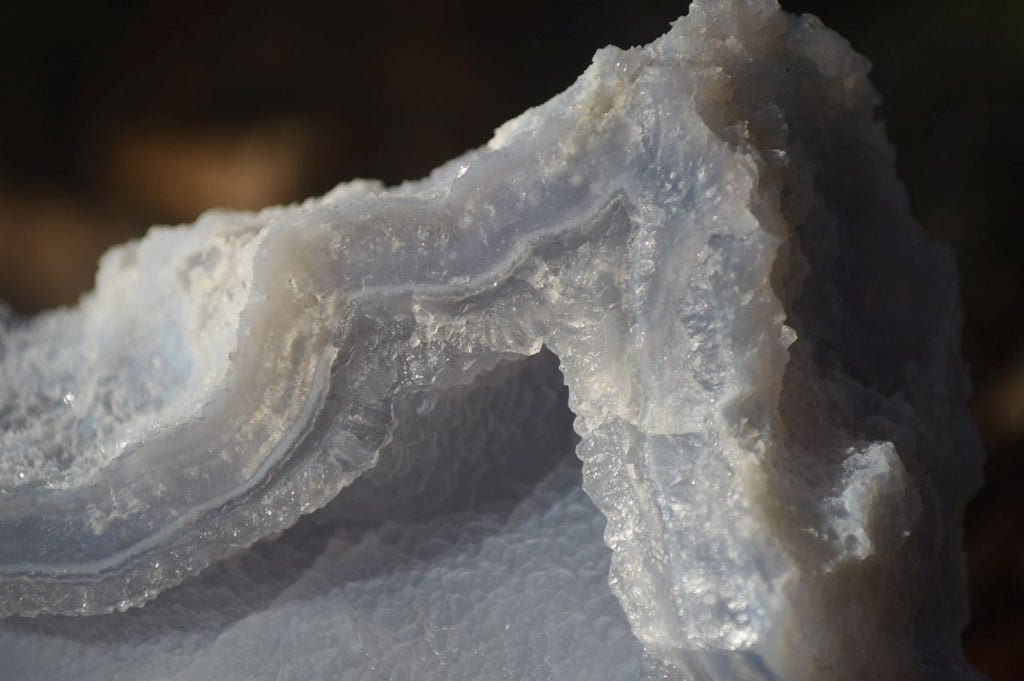 Natural Etched Blue Chalcedony Specimens  x 4 From Nsanje, Malawi - Toprock Gemstones and Minerals 
