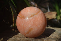 Polished Large Orange Twist Calcite Sphere x 1 From Maevantanana, Madagascar - Toprock Gemstones and Minerals 