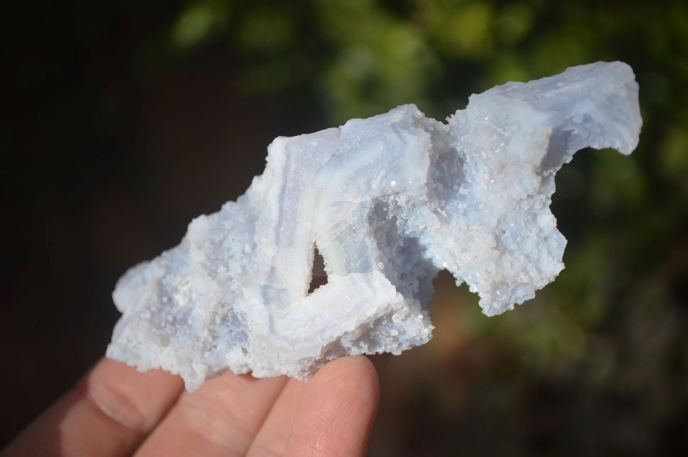 Natural Etched Blue Chalcedony Specimens  x 12 From Nsanje, Malawi - Toprock Gemstones and Minerals 