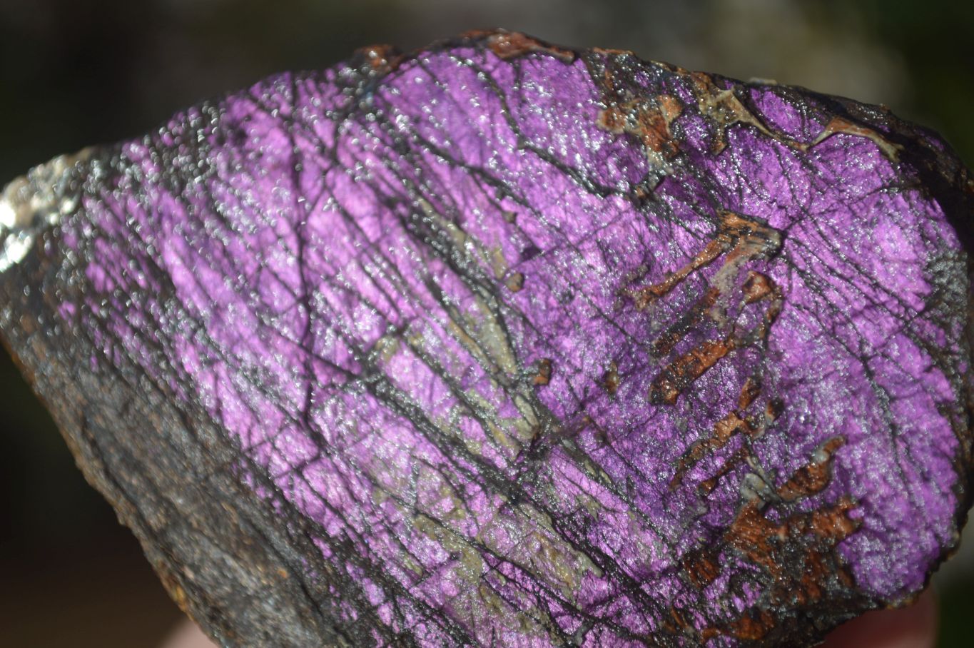 Natural Metallic Purpurite Cobbed Specimens x 4 From Erongo, Namibia - Toprock Gemstones and Minerals 